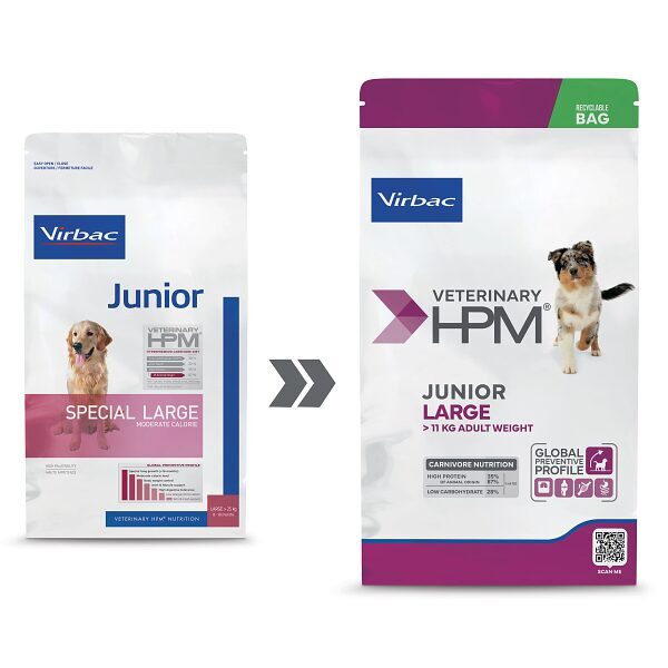 VIRBAC HPM Dog Junior large 3 kg